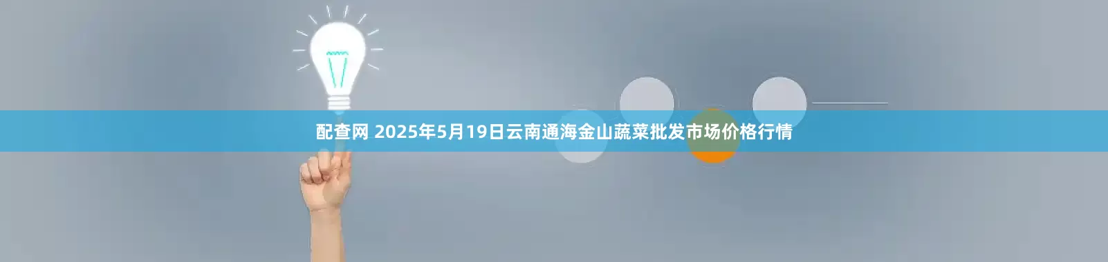 配查网 2025年5月19日云南通海金山蔬菜批发市场价格行情