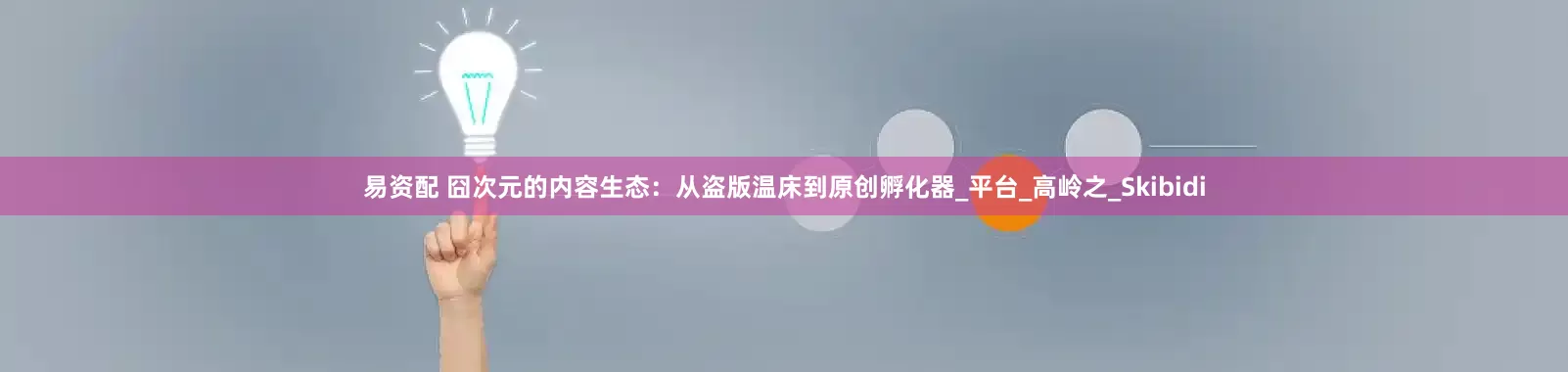 易资配 囧次元的内容生态：从盗版温床到原创孵化器_平台_高岭之_Skibidi